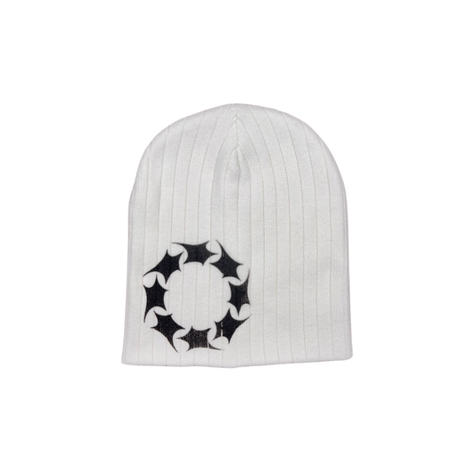 WHITE STUNT BEANIE